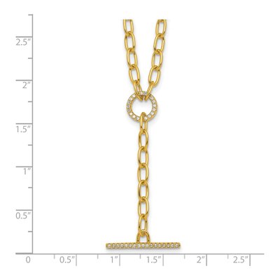 Gold-Plated Sterling Silver 3.6mm Lariat Paperclip Chain – view 6