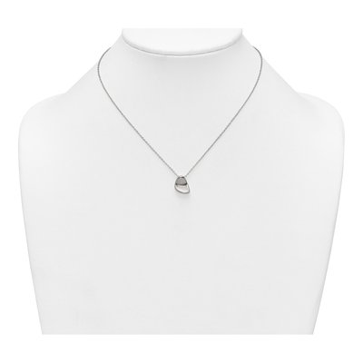 Sterling Silver Pebble Pendant Necklace – view 4