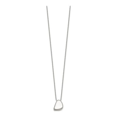 Sterling Silver Pebble Pendant Necklace – view 6
