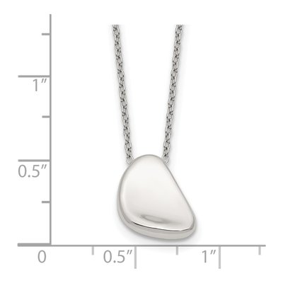 Sterling Silver Pebble Pendant Necklace – view 7