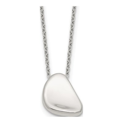 Sterling Silver Pebble Pendant Necklace