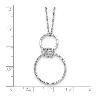 Sterling Silver Circles Pendant Necklace – view 6