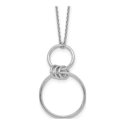 Sterling Silver Circles Pendant Necklace