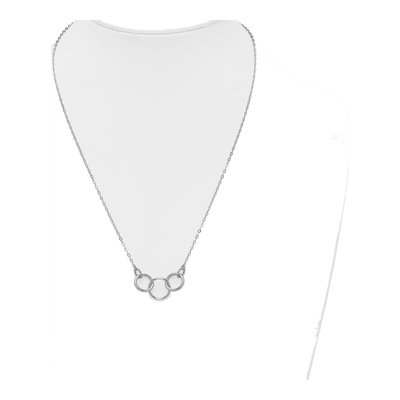 Sterling Silver Twisted Ovals Circles Pendant Necklace – view 4