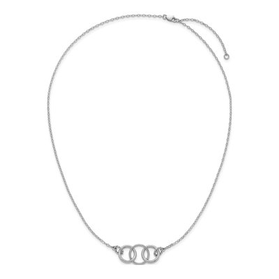 Sterling Silver Twisted Ovals Circles Pendant Necklace – view 5
