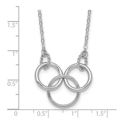 Sterling Silver Twisted Ovals Circles Pendant Necklace – view 6