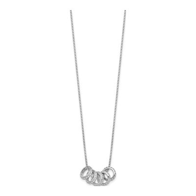 Sterling Silver CZ Five Moveable Pendant Necklace – view 3
