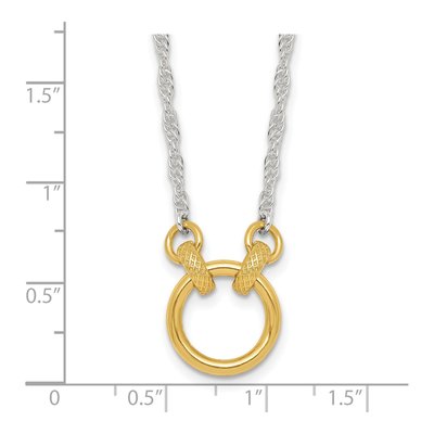 Sterling Silver Circle Link Pendant Necklace – view 6