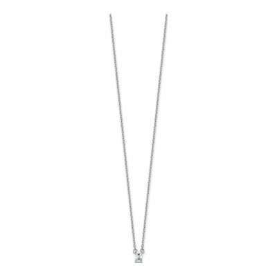 Sterling Silver CZ Emerald-Cut Pendant Necklace – view 3