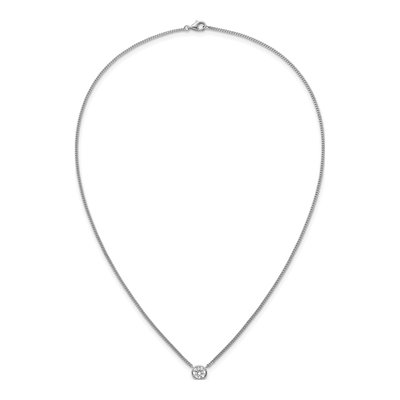 Sterling Silver CZ Bezel Pendant Necklace – view 5