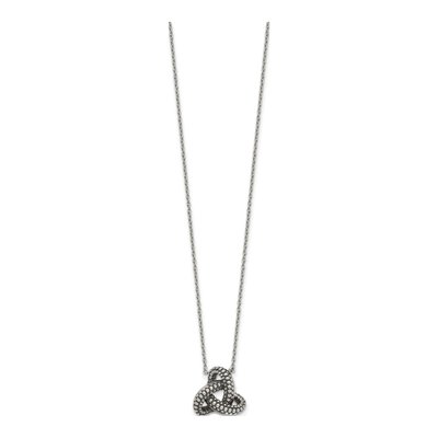 Sterling Silver Trinity Pendant Necklace – view 3