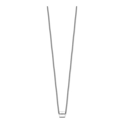 Sterling Silver CZ Cube Pendant Necklace – view 3