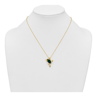 Gold-Plated Sterling Silver Frog Necklace – view 4