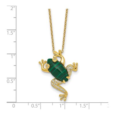 Gold-Plated Sterling Silver Frog Necklace – view 6