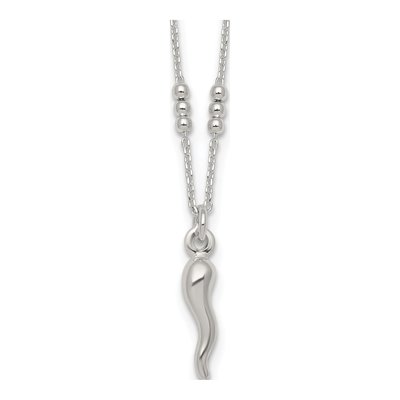 Sterling Silver Horn Necklace