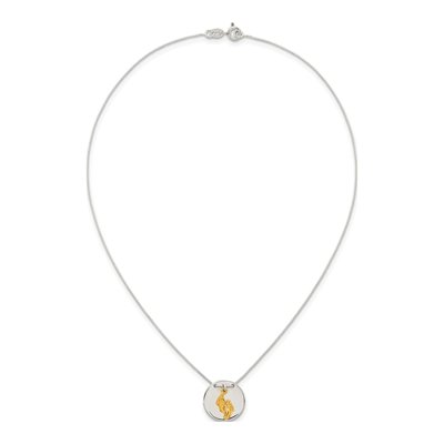 Sterling Silver Footprint Disc Necklace – view 5