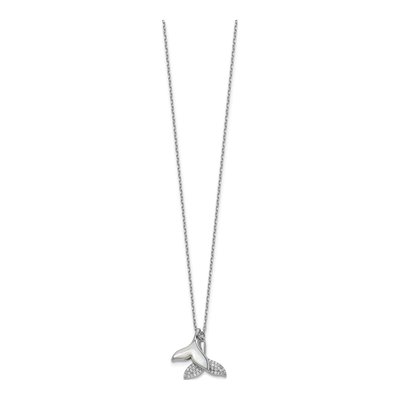 Sterling Silver Whale Tail Necklace – view 5