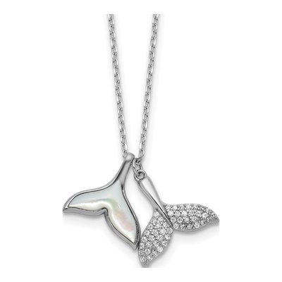 Sterling Silver Whale Tail Necklace