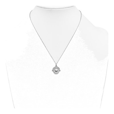 Sterling Silver Sun Moon Reversible Necklace – view 4