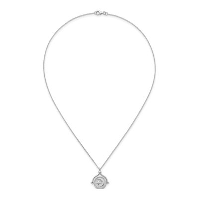 Sterling Silver Sun Moon Reversible Necklace – view 5