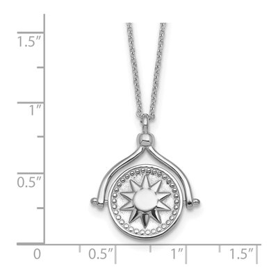 Sterling Silver Sun Moon Reversible Necklace – view 6