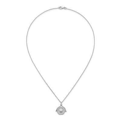 Sterling Silver Sun Moon Reversible Necklace – view 7