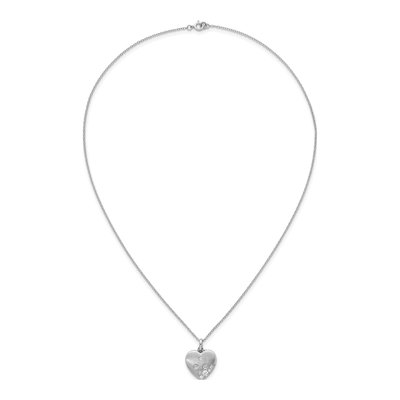 Sterling Silver CZ Heart Pendant Necklace – view 5