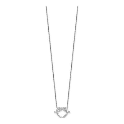 Sterling Silver Knot Heart Pendant Necklace – view 3