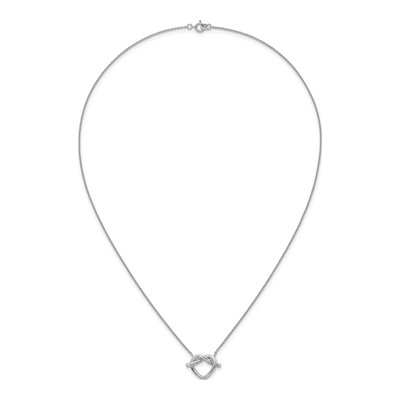 Sterling Silver Knot Heart Pendant Necklace – view 5