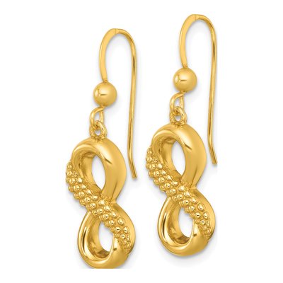 Gold-Plated Sterling Silver Infinity Dangle Earrings – view 3