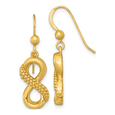 Gold-Plated Sterling Silver Infinity Dangle Earrings