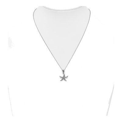 Sterling Silver Filigree Starfish Pendant Necklace – view 4