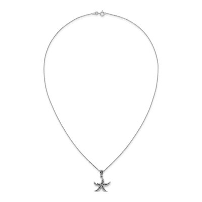 Sterling Silver Filigree Starfish Pendant Necklace – view 5