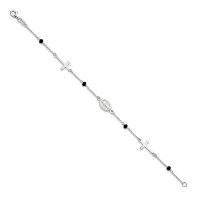 Sterling Silver Miraculous Medal Bracelet – view 3