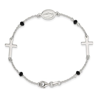 Sterling Silver Miraculous Medal Bracelet – view 5