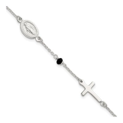 Sterling Silver Miraculous Medal Bracelet
