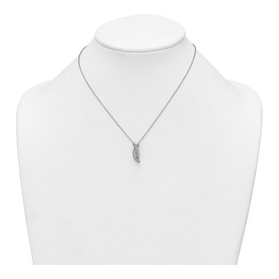 Sterling Silver CZ Initial X Pendant Necklace – view 4