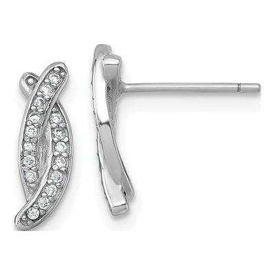 Sterling Silver CZ Stud Earrings