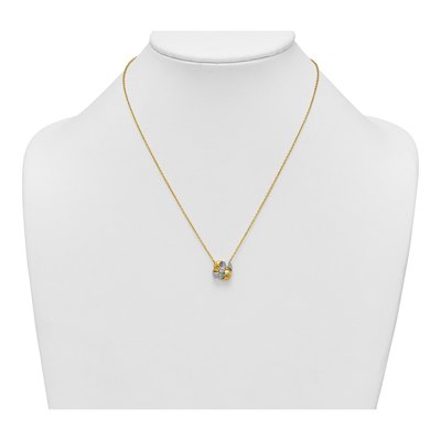 Gold-Plated Sterling Silver CZ Knot Pendant Necklace – view 4