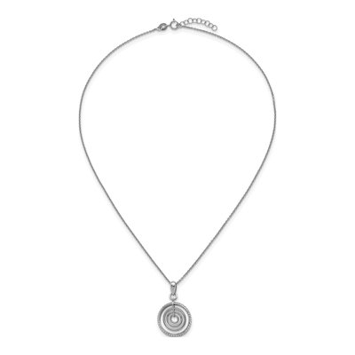 Sterling Silver Multi-Circle Dangle Pendant Necklace – view 5