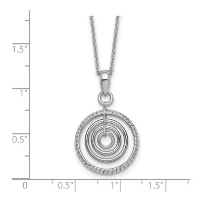 Sterling Silver Multi-Circle Dangle Pendant Necklace – view 6
