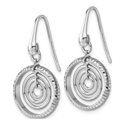 Sterling Silver Multi-Circle Dangle Earrings – view 3
