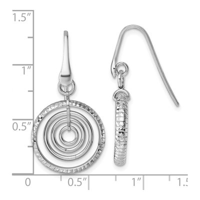 Sterling Silver Multi-Circle Dangle Earrings – view 4