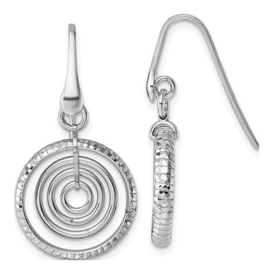 Sterling Silver Multi-Circle Dangle Earrings