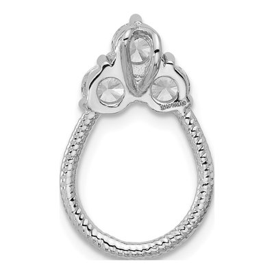Sterling Silver CZ Loop Slide Pendant – view 3