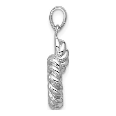 Sterling Silver Twisted Circle Pendant – view 2