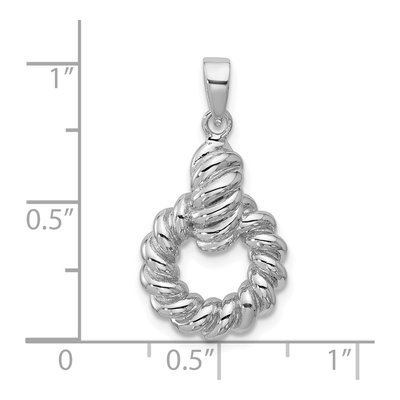 Sterling Silver Twisted Circle Pendant – view 4