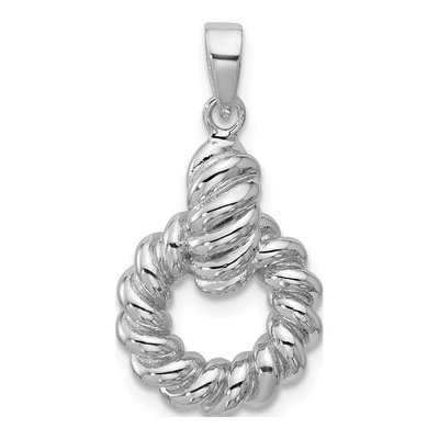 Sterling Silver Twisted Circle Pendant