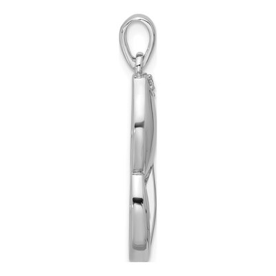 Sterling Silver CZ Ovals Pendant – view 2