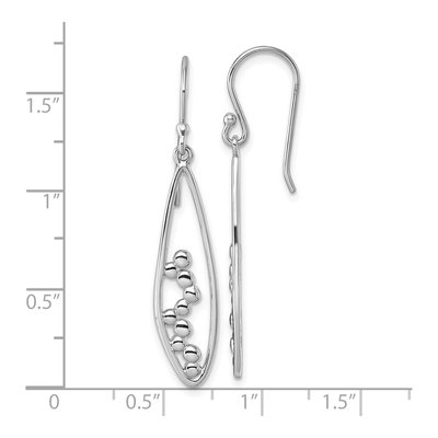 Sterling Silver Oval Bubbles Dangle Earrings – view 4